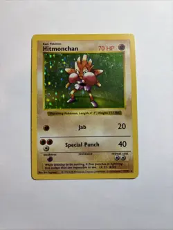 1999 Hitmonchan Base Set Holo Unlimited Rare Pokemon TCG Card 7/102 - Image 2