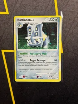 Bastiodon 21/123 Holo Mysterious Treasures Pokemon Card LP SWIRL - Image 1