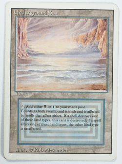 Underground Sea Magic Card Dual Land Revised MTG Reserved List - Image 1