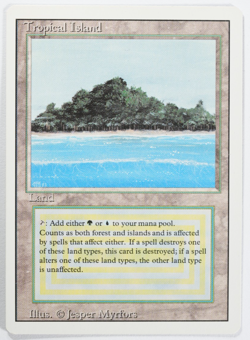 Tropical Island Magic Card Dual Land Revised MTG Reserved List - Image 1
