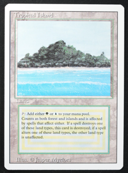 Tropical Island Magic Card Dual Land Revised MTG Reserved List - Image 3