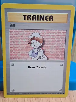 Pokemon Trading Card Game TCG Bill Base Set Common 91/102 Regular 1999 - Image 1