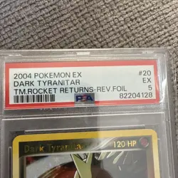 2004 Pokemon Card - EX Team Rocket Returns - Dark Tyranitar - #20/109 - PSA 6 - Image 2