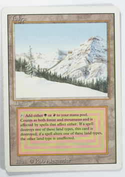 Taiga Magic Card Dual Land Revised MTG Reserved List - Image 1