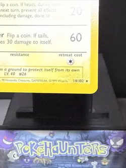 Pokemon Card Raichu 14/102 Base Set WOTC Holo Rare Near Mint - Image 5
