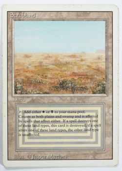 Scrubland Magic Card Dual Land Revised MTG Reserved List - Image 1