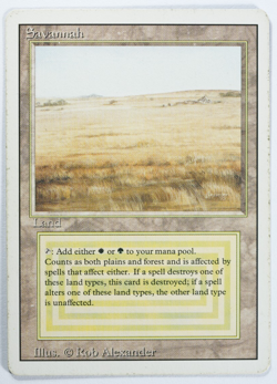 Savannah Magic Card Dual Land Revised MTG Reserved List - Image 1