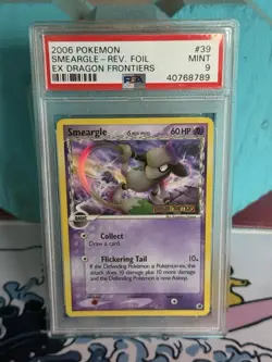 Smeargle 39/101 2006 EX Dragon Frontiers Pokemon Card TCG Reverse Holo - PSA 9 - Image 1