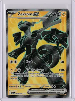 ZEKROM EX 2025 POKEMON TCG BLACK BOLT ULTRA RARE HOLO CARD 158/086 - Image 1