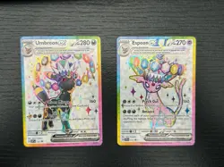 UMBREON AND ESPEON EX PRISMATIC EVOLUTIONS 175 & 176 PROMO CARDS - Image 1