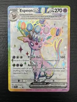UMBREON AND ESPEON EX PRISMATIC EVOLUTIONS 175 & 176 PROMO CARDS - Image 3