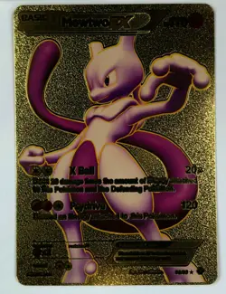 Pokemon Mewtwo EX HP 170 Gold Foil Fan Art Card 98/99 - Image 2