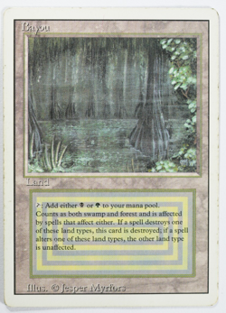 Bayou Magic Card Dual Land Revised MTG Reserved List - Image 1