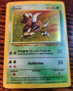 ?? Pinsir 9/64 - Jungle - Vintage WOTC Holo Rare Pokemon Card ?? Excellent - Image 1