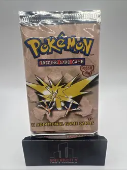 Pokemon 1st Ed FOSSIL 11-Card Booster Pack--Factory Sealed 742818060714 - Image 1