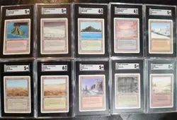 full set SGC graded revised dual lands mtg - Image 1