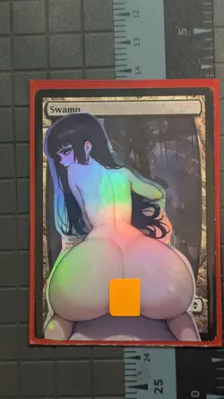 Swamp x Cranberry Peek (foil) MTG Alter ANIME WAIFU HENTAI LEWD UWU - Image 1