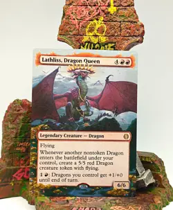Lathliss Dragon Queen MTG Hand Painted Altered Art Custom Borderless By S&S x GC - Image 1