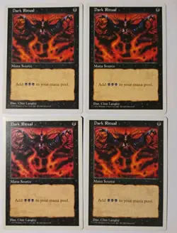 4x Dark Ritual MTG, Fifth Edition, LP - Image 1