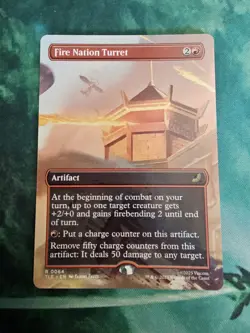 Fire Nation Turret 0064 Borderless Regular Magic The Gathering Avatar Airbender - Image 1