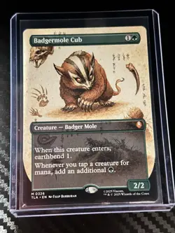 Badgermole Cub Borderless Avatar The Last Airbender Magic: The Gathering - Image 1