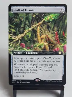 MTG - Commander: The Brothers' War - Staff of Titania - Extended Art - Image 1