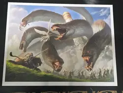 MTG Jason Chan Magic The Gathering Autographed Print Apocalypse Hydra - Image 1