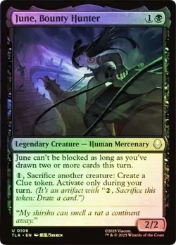 NM Foil June, Bounty Hunter, MTG, Avatar: The Last Airbender, Magic, 106 - Image 1