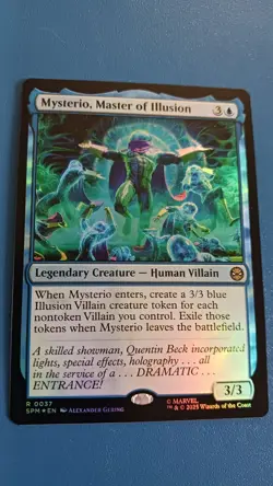 MTG Spiderman R 0037 Foil Mysterio, Master Of Illusion - Image 1