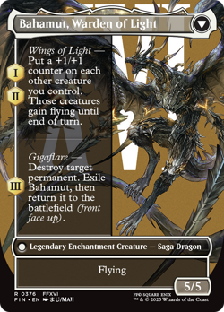 Dion Bahamuts Dominant Warden of Light Borderless Character 376 Final Fantasy NM - Image 2