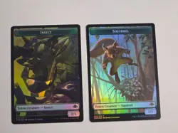 MTG -Insect | Squirrel - FOIL Double Sided Token - Dominaria Remastered - Image 1