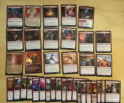 Magic The Gathering Lot Of 35 Battle For Baldur’s Gate RED Cards - Image 1