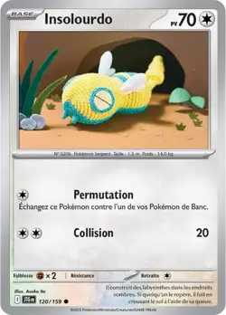 Carte INSOLOURDO 120/159 Pokemon Aventures Ensemble EV09 Neuve JTG FR - Image 1