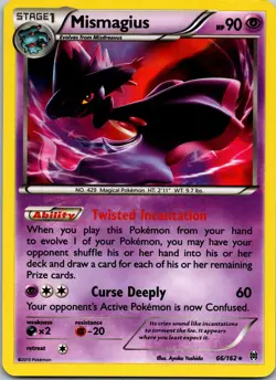 Mismagius 66/162 XY - BREAKthrough Holo LP / NM Pokemon TCG - Image 1