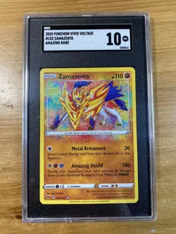 2020 Pokemon SWSH Vivid Voltage Zamazenta Amazing Rare 102/185 SGC 10 🔥NK🔥 - Image 1