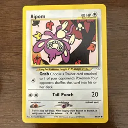 Aipom 41/64 Neo Revelation 2000 Vintage Pokemon LP - Image 1