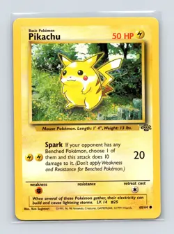 Pokemon TCG Pikachu 60/64 Jungle Unlimited LP - Image 1