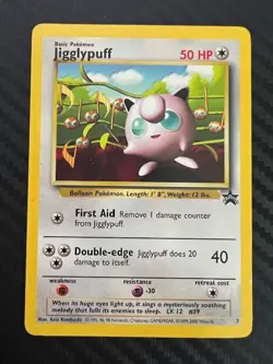 Pokemon TCG Jigglypuff Wizards Black Star Promo 7 Regular DMG - Image 1