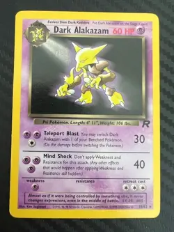 Pokemon TCG Dark Alakazam 18/82 Team Rocket Vintage Rare Non-Holo Unlimited VLP - Image 1