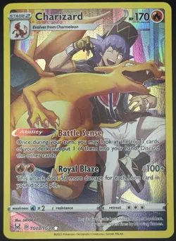 Pokemon TCG Charizard Full Art Holo Lost Origin TG03/TG30 LP - Image 1