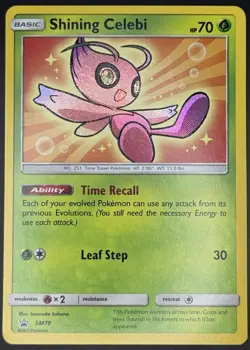 Pokemon TCG Shining Celebi Sun & Moon Black Star Promo SM79 MP - Image 1