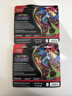 Pokemon Phantasmal Flames Three-Booster Blister X2 NEW Sealed - (Sneasel) - Image 2