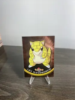 1999 Pokemon Topps #27 Sandshrew TV Animation Edition Holo Foil Series 1 - Image 1
