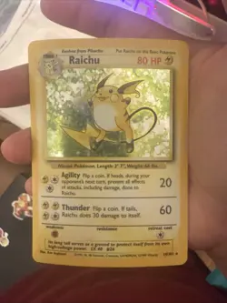 Pokemon TCG Raichu Base Set 14/102 Holo 1999-2000 Wizards Base Set Copyright... - Image 1