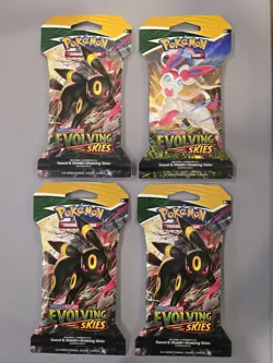 Pokemon Evolving Skies Sleeved Booster Packs X4 - Image 1