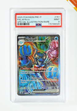Pokemon PSA 9 Palafin Ex #151 PRE IT Special Illustration Rare 2025 Italiano - Image 1