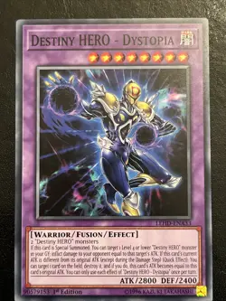 Yu-Gi-Oh TCG Destiny Hero Dystopia LEHD ENA33 NM - Image 1