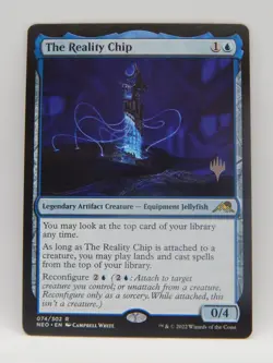 Magic the Gathering TCG - Kamigawa Neon Dynasty Promo 74 - THE REALITY CHIP - Image 1