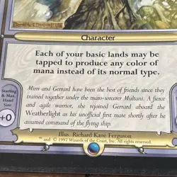 1997 MTG Magic The Gathering MIRRI Oversized Card Deckmaster - Image 2