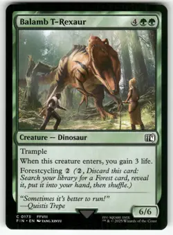 MTG FINAL FANTASY #173 Balamb T-Rexaur NM+ - Image 1